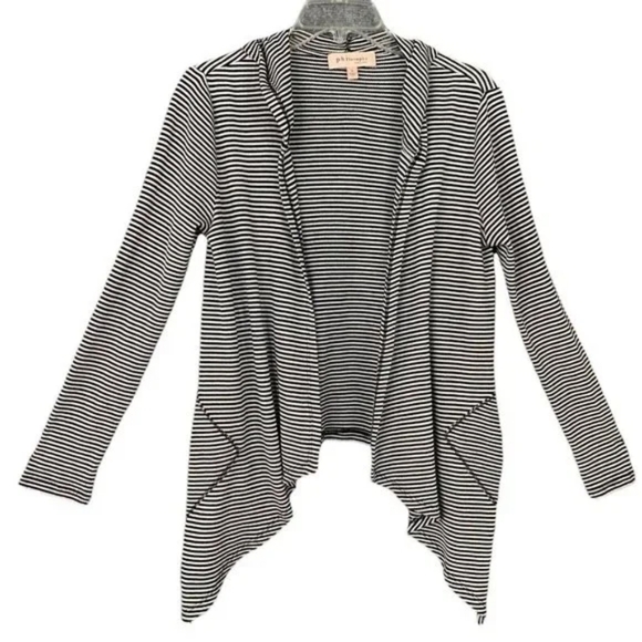 Philosophy Black and White Striped Cardigan - Picture 1 of 5